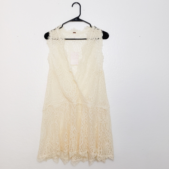 Free People Heart in Two Ivory Lace Dress - Picture 2 of 5